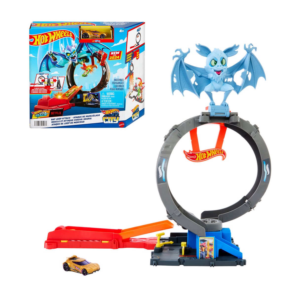 Hot Wheels City Pista De Juguete Ataque De Murciélago